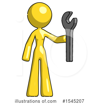 Royalty-Free (RF) Yellow Design Mascot Clipart Illustration by Leo Blanchette - Stock Sample #1545207