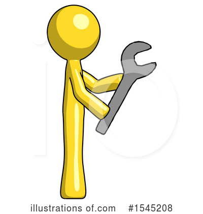 Royalty-Free (RF) Yellow Design Mascot Clipart Illustration by Leo Blanchette - Stock Sample #1545208