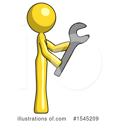 Royalty-Free (RF) Yellow Design Mascot Clipart Illustration by Leo Blanchette - Stock Sample #1545209