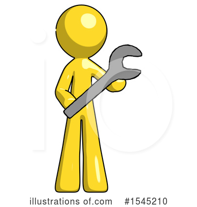 Royalty-Free (RF) Yellow Design Mascot Clipart Illustration by Leo Blanchette - Stock Sample #1545210