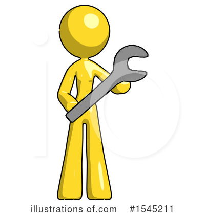 Royalty-Free (RF) Yellow Design Mascot Clipart Illustration by Leo Blanchette - Stock Sample #1545211