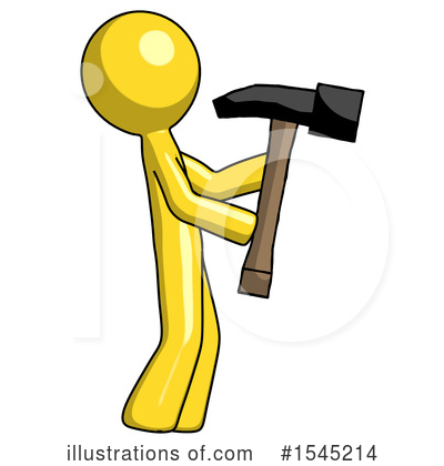 Royalty-Free (RF) Yellow Design Mascot Clipart Illustration by Leo Blanchette - Stock Sample #1545214