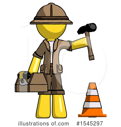 Royalty-Free (RF) Yellow Design Mascot Clipart Illustration by Leo Blanchette - Stock Sample #1545297