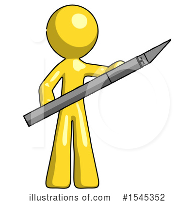 Royalty-Free (RF) Yellow Design Mascot Clipart Illustration by Leo Blanchette - Stock Sample #1545352