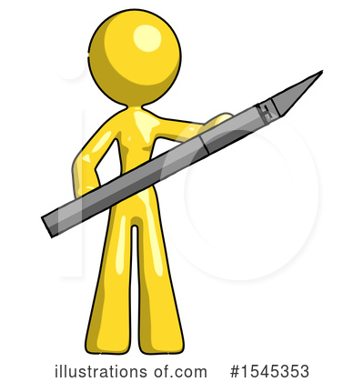 Royalty-Free (RF) Yellow Design Mascot Clipart Illustration by Leo Blanchette - Stock Sample #1545353
