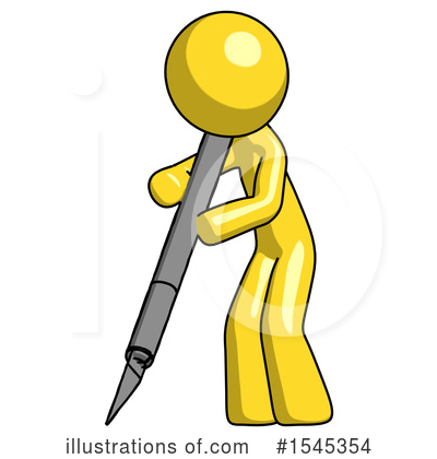 Royalty-Free (RF) Yellow Design Mascot Clipart Illustration by Leo Blanchette - Stock Sample #1545354