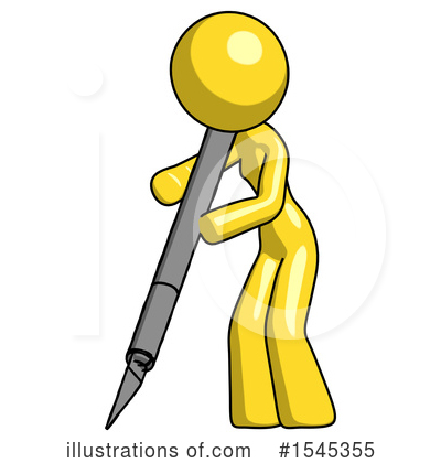 Royalty-Free (RF) Yellow Design Mascot Clipart Illustration by Leo Blanchette - Stock Sample #1545355