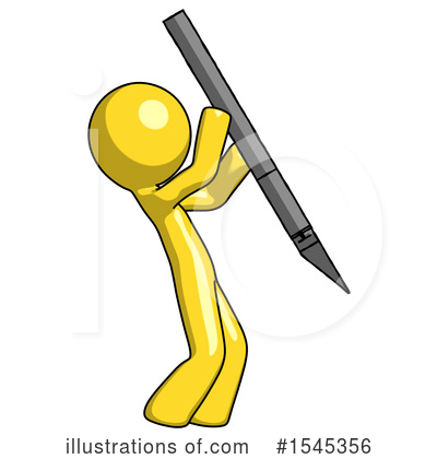 Royalty-Free (RF) Yellow Design Mascot Clipart Illustration by Leo Blanchette - Stock Sample #1545356