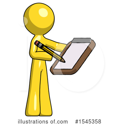 Royalty-Free (RF) Yellow Design Mascot Clipart Illustration by Leo Blanchette - Stock Sample #1545358