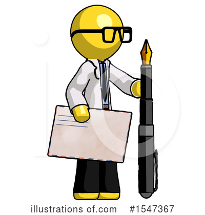 Royalty-Free (RF) Yellow  Design Mascot Clipart Illustration by Leo Blanchette - Stock Sample #1547367