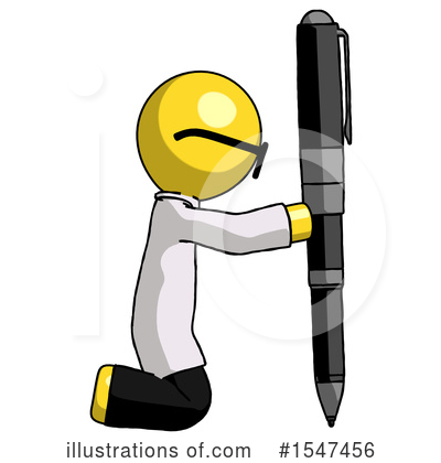 Royalty-Free (RF) Yellow  Design Mascot Clipart Illustration by Leo Blanchette - Stock Sample #1547456