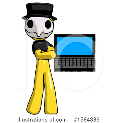 Royalty-Free (RF) Yellow Design Mascot Clipart Illustration by Leo Blanchette - Stock Sample #1564389
