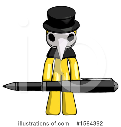 Royalty-Free (RF) Yellow Design Mascot Clipart Illustration by Leo Blanchette - Stock Sample #1564392
