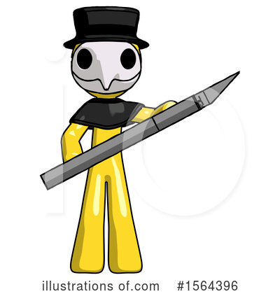 Royalty-Free (RF) Yellow Design Mascot Clipart Illustration by Leo Blanchette - Stock Sample #1564396