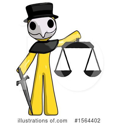 Royalty-Free (RF) Yellow Design Mascot Clipart Illustration by Leo Blanchette - Stock Sample #1564402