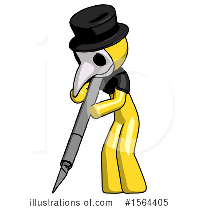 Royalty-Free (RF) Yellow Design Mascot Clipart Illustration by Leo Blanchette - Stock Sample #1564405