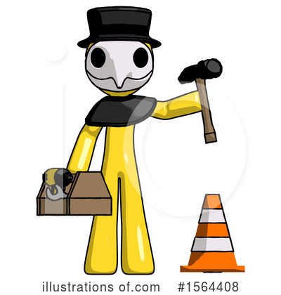 Royalty-Free (RF) Yellow Design Mascot Clipart Illustration by Leo Blanchette - Stock Sample #1564408