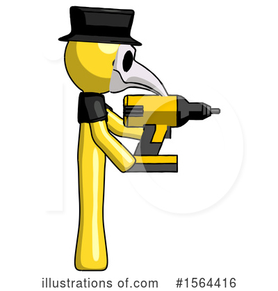 Royalty-Free (RF) Yellow Design Mascot Clipart Illustration by Leo Blanchette - Stock Sample #1564416