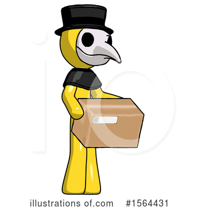 Royalty-Free (RF) Yellow Design Mascot Clipart Illustration by Leo Blanchette - Stock Sample #1564431