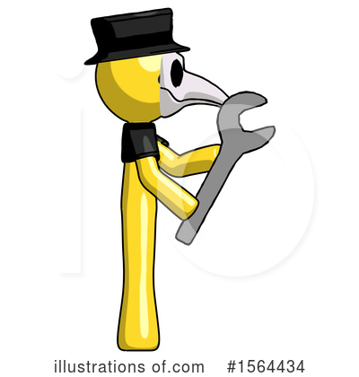 Royalty-Free (RF) Yellow Design Mascot Clipart Illustration by Leo Blanchette - Stock Sample #1564434