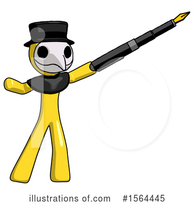 Royalty-Free (RF) Yellow Design Mascot Clipart Illustration by Leo Blanchette - Stock Sample #1564445