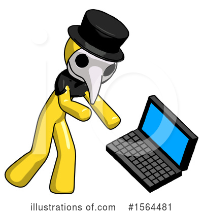 Royalty-Free (RF) Yellow Design Mascot Clipart Illustration by Leo Blanchette - Stock Sample #1564481