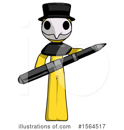 Royalty-Free (RF) Yellow Design Mascot Clipart Illustration by Leo Blanchette - Stock Sample #1564517