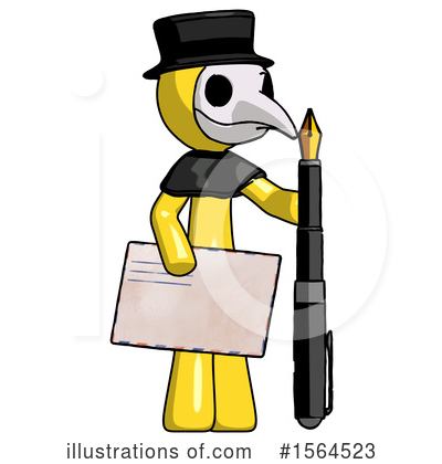 Royalty-Free (RF) Yellow Design Mascot Clipart Illustration by Leo Blanchette - Stock Sample #1564523
