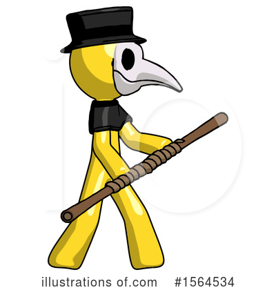 Royalty-Free (RF) Yellow Design Mascot Clipart Illustration by Leo Blanchette - Stock Sample #1564534