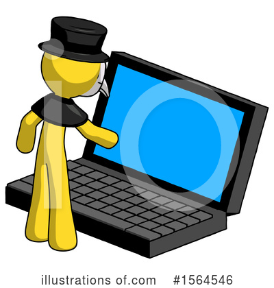 Royalty-Free (RF) Yellow Design Mascot Clipart Illustration by Leo Blanchette - Stock Sample #1564546