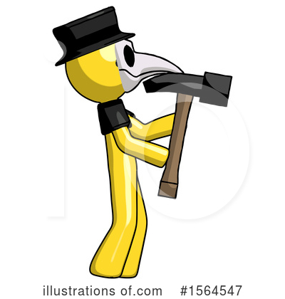 Royalty-Free (RF) Yellow Design Mascot Clipart Illustration by Leo Blanchette - Stock Sample #1564547