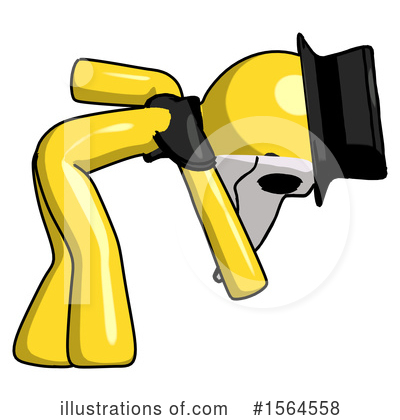 Royalty-Free (RF) Yellow Design Mascot Clipart Illustration by Leo Blanchette - Stock Sample #1564558