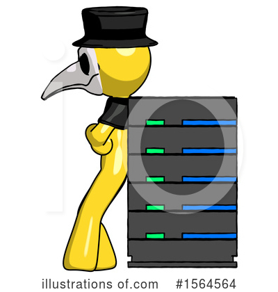 Royalty-Free (RF) Yellow Design Mascot Clipart Illustration by Leo Blanchette - Stock Sample #1564564