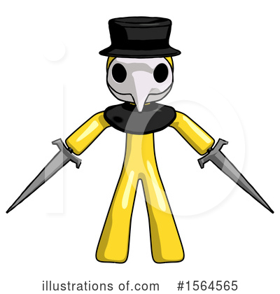 Royalty-Free (RF) Yellow Design Mascot Clipart Illustration by Leo Blanchette - Stock Sample #1564565