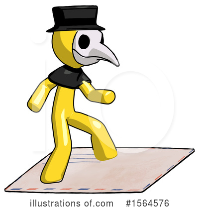 Royalty-Free (RF) Yellow Design Mascot Clipart Illustration by Leo Blanchette - Stock Sample #1564576