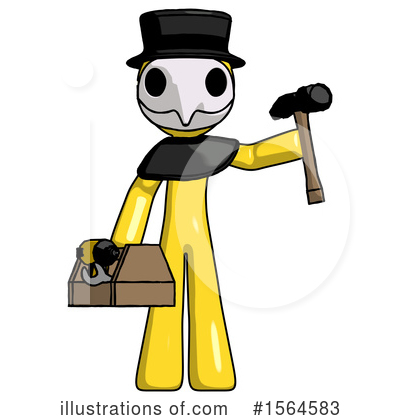 Royalty-Free (RF) Yellow Design Mascot Clipart Illustration by Leo Blanchette - Stock Sample #1564583