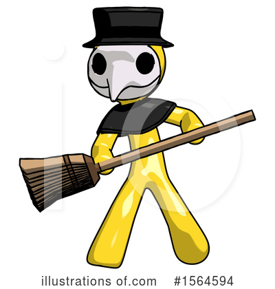 Royalty-Free (RF) Yellow Design Mascot Clipart Illustration by Leo Blanchette - Stock Sample #1564594