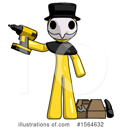 Royalty-Free (RF) Yellow Design Mascot Clipart Illustration by Leo Blanchette - Stock Sample #1564632