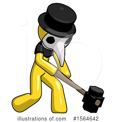 Royalty-Free (RF) Yellow Design Mascot Clipart Illustration by Leo Blanchette - Stock Sample #1564642