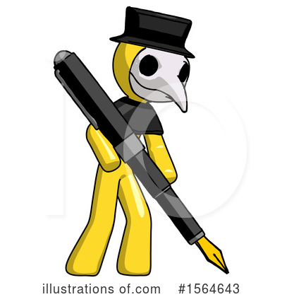 Royalty-Free (RF) Yellow Design Mascot Clipart Illustration by Leo Blanchette - Stock Sample #1564643