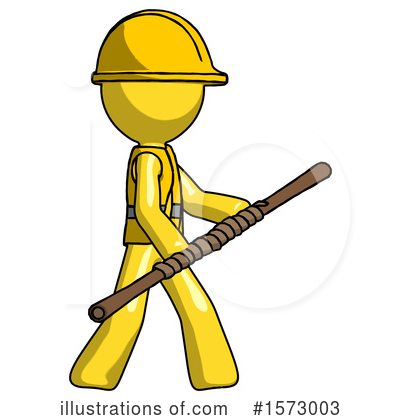 Royalty-Free (RF) Yellow Design Mascot Clipart Illustration by Leo Blanchette - Stock Sample #1573003