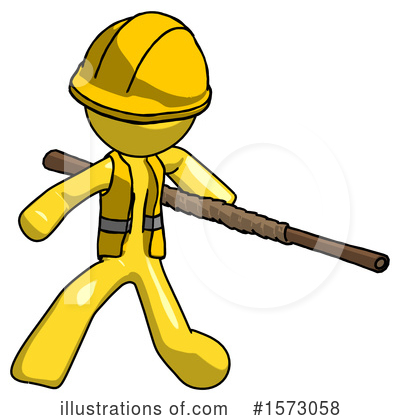 Royalty-Free (RF) Yellow Design Mascot Clipart Illustration by Leo Blanchette - Stock Sample #1573058