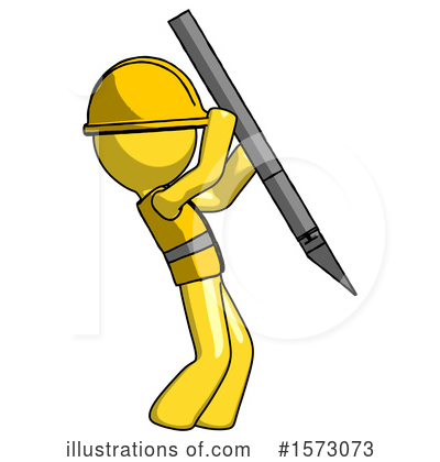 Royalty-Free (RF) Yellow Design Mascot Clipart Illustration by Leo Blanchette - Stock Sample #1573073