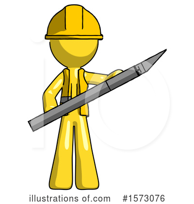Royalty-Free (RF) Yellow Design Mascot Clipart Illustration by Leo Blanchette - Stock Sample #1573076