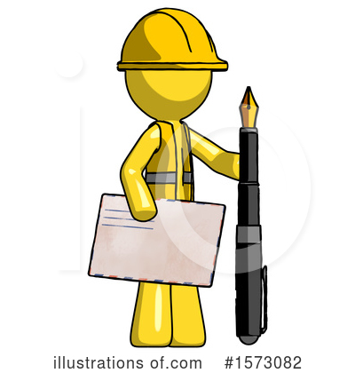 Royalty-Free (RF) Yellow Design Mascot Clipart Illustration by Leo Blanchette - Stock Sample #1573082