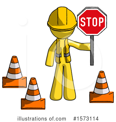 Royalty-Free (RF) Yellow Design Mascot Clipart Illustration by Leo Blanchette - Stock Sample #1573114