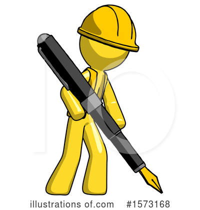 Royalty-Free (RF) Yellow Design Mascot Clipart Illustration by Leo Blanchette - Stock Sample #1573168