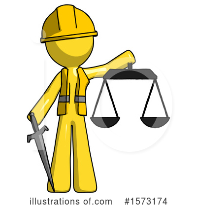 Royalty-Free (RF) Yellow Design Mascot Clipart Illustration by Leo Blanchette - Stock Sample #1573174