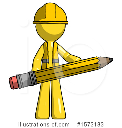 Royalty-Free (RF) Yellow Design Mascot Clipart Illustration by Leo Blanchette - Stock Sample #1573183
