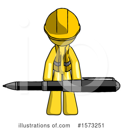 Royalty-Free (RF) Yellow Design Mascot Clipart Illustration by Leo Blanchette - Stock Sample #1573251